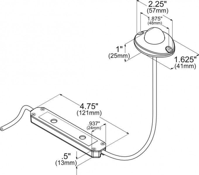 Image of LED VertexTM Hide-Away Strobe Lights, Amber from Grote. Part number: 77933