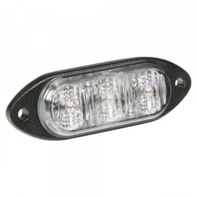 Image of LED Directional Warning Light, Surface Mount, 3-Diode, Class I, White from Grote. Part number: 78161