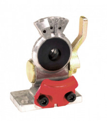 Image of Shutoff Gladhand, Surface Mount, Red from Grote. Part number: 81-0001-SR