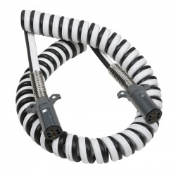 Image of Liftgate Cable; Coiled, Dual Pole, 15', W 12" Leads/vertical pins from Grote. Part number: 81-2215-V