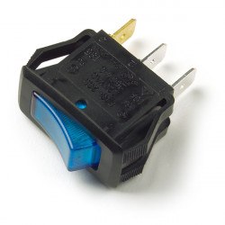 Image of Rocker, On/Off, Glow, 20 Amp, Blue from Grote. Part number: 82-1904