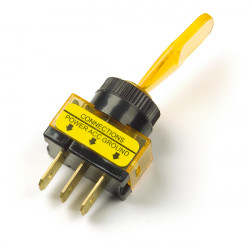 Image of Toggle, On/Off, Glow, 20 Amp, Amber from Grote. Part number: 82-1906