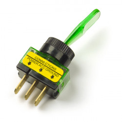 Image of Toggle, On/Off, Glow, 20 Amp, Green from Grote. Part number: 82-1907