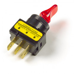 Image of Toggle, On/Off,  D/Bill, 20 Amp, Red from Grote. Part number: 82-1909
