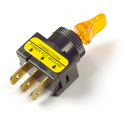 Image of Toggle, On/Off,  D/Bill, 20 Amp, Amber from Grote. Part number: 82-1910