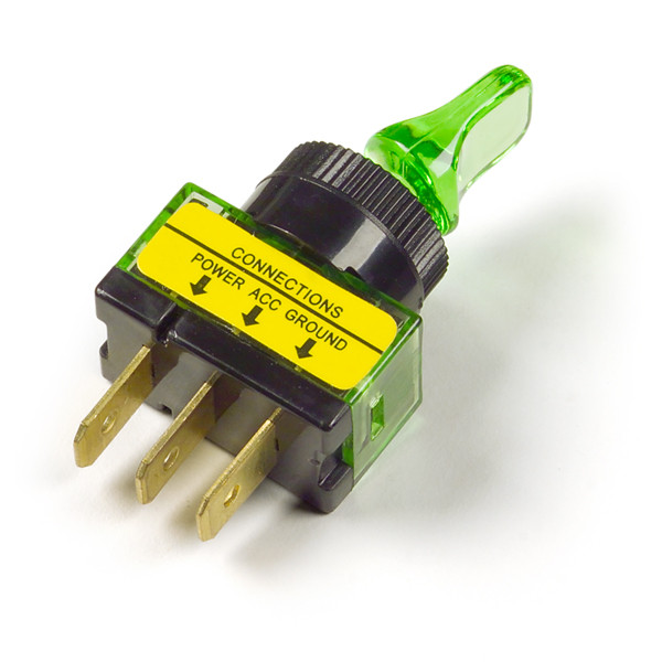 Image of Toggle, On/Off,  D/Bill, 20 Amp, Green from Grote. Part number: 82-1911