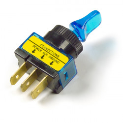Image of Toggle, On/Off,  D/Bill, 20 Amp, Blue from Grote. Part number: 82-1912
