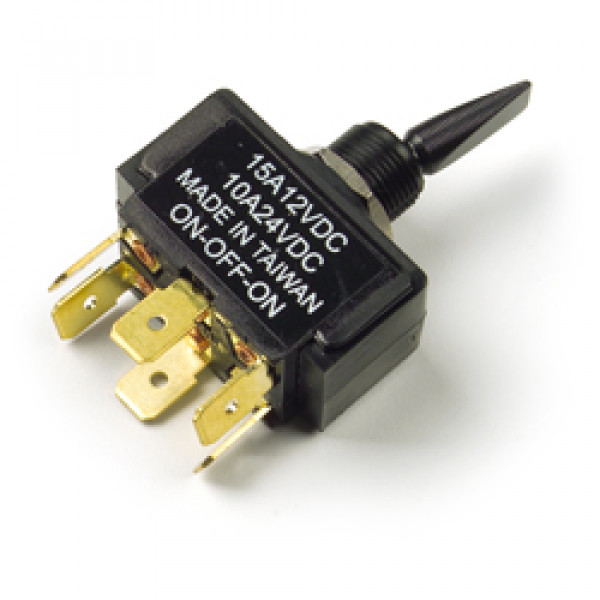 Image of Toggle, On/Off/On, 15 Amp, 6 Blade from Grote. Part number: 82-2128