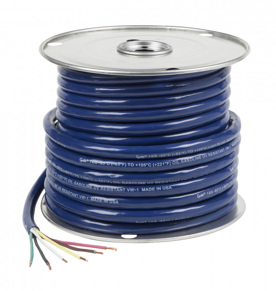 Image of Trailer Cable, Low Temperature, 6 Cond, 14 Ga, 500' Spool from Grote. Part number: 82-5825-500