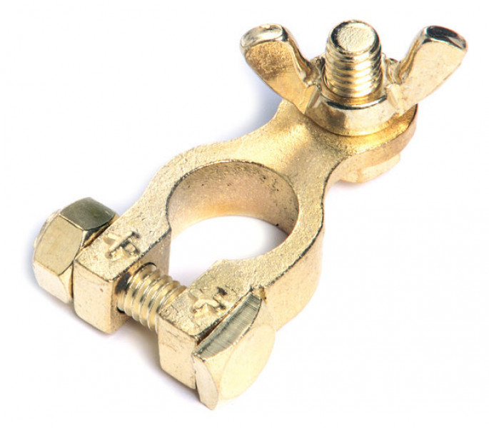 Image of Marine Terminal, Brass, 5/16", Neg, Pk 1 from Grote. Part number: 82-9125