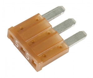 Image of Micro Blade Fuse ;  3 Blade, 5A from Grote. Part number: 82-ANK-5A