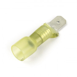 Image of Crimp & Solder Q.D., 12; 10 Ga, .250", Male, Pk 25 from Grote. Part number: 83-1956