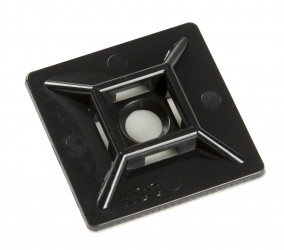 Image of Adhesive Back Mount, Black, Double Screw, #8, 50 Lb, Pk 50 from Grote. Part number: 83-6033