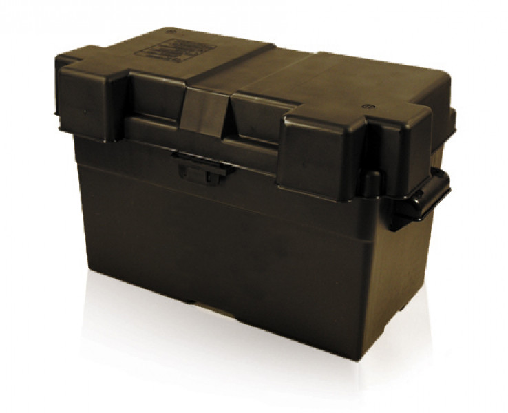 Image of Battery Box, Adjustable, Group 24, 27, 31, Black, Pk 1 from Grote. Part number: 84-9423