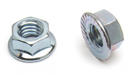 Image of Flange Nut, 3/8", Pk 10 from Grote. Part number: 84-9445