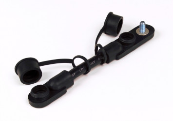 Image of Battery Cables ;  Molded With Caps, 2/0 Ga, 7", Black, Pk 1 from Grote. Part number: 84-9582