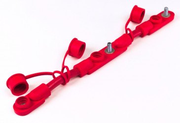 Image of Battery Cables ;  Molded With Caps, 2/0 Ga, 14", Red, Pk 1 from Grote. Part number: 84-9585