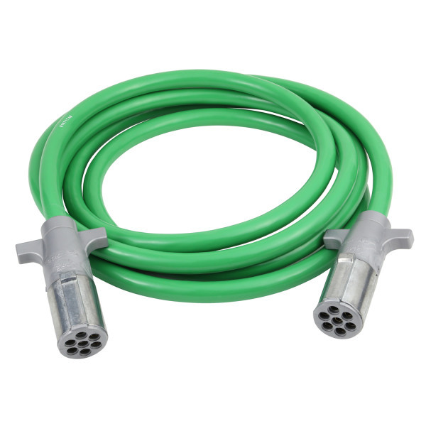 Image of TRAILER WIRING, STRAIGHT GREEN ABS, 13.5', 4/12, 2/10 & 1/8 GAUGE, METAL PLUGS from Grote. Part number: 87174