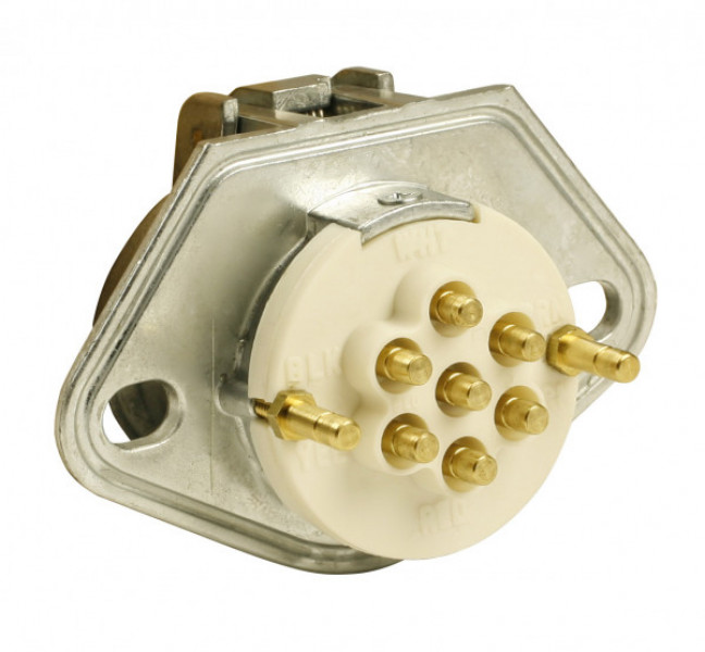 Image of TRAILER WIRING, RECEPTACLE ONLY, ULTRA PIN RECEPTACLE, 2-HOLE MNT from Grote. Part number: 87860