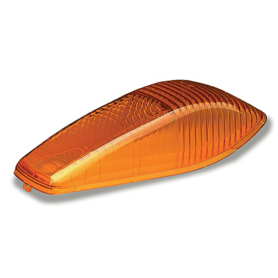 Image of Clearance Marker Replacement Lenses, Large Aerodynamic Cab Lens, Amber from Grote. Part number: 92193