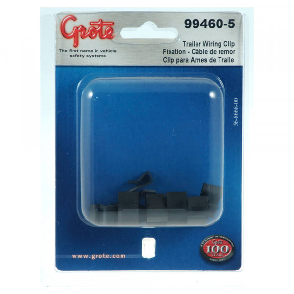 Image of Trailer Wiring Frame Clips, Black from Grote. Part number: 99460-5