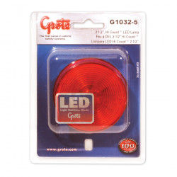 Image of CLR/MKR LMP,2.5",RED,HI CNTTM LED,RETAIL from Grote. Part number: G1032-5