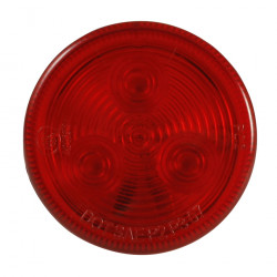 Image of Choice Line LED Clearance Marker Lights, 3-Diode, 2" Round, LED, Red, 12V from Grote. Part number: MKR4500RPG