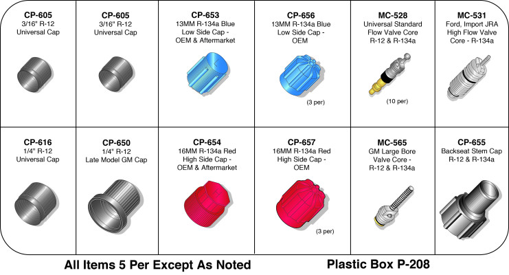 Image of A/C Service Valve Cap from Sunair. Part number: KT-CAP