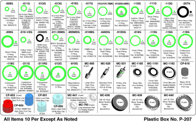 Image of A/C O-Ring Kit from Sunair. Part number: KT-OPVX-07