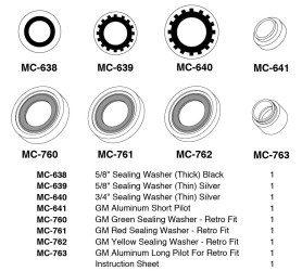 Image of A/C Compressor Sealing Washer Kit from Sunair. Part number: KT-SW6