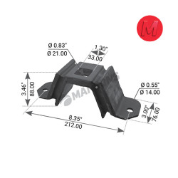 Image of Engine Mount from MHD. Part number: 360.022