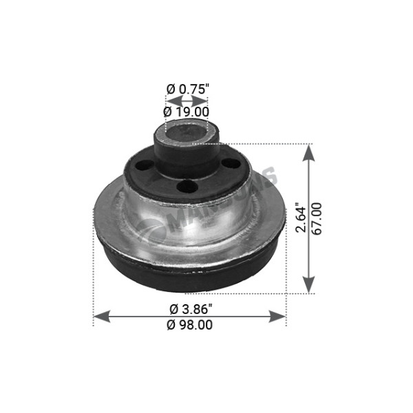 Image of Cabin Mount from MHD. Part number: 360.046