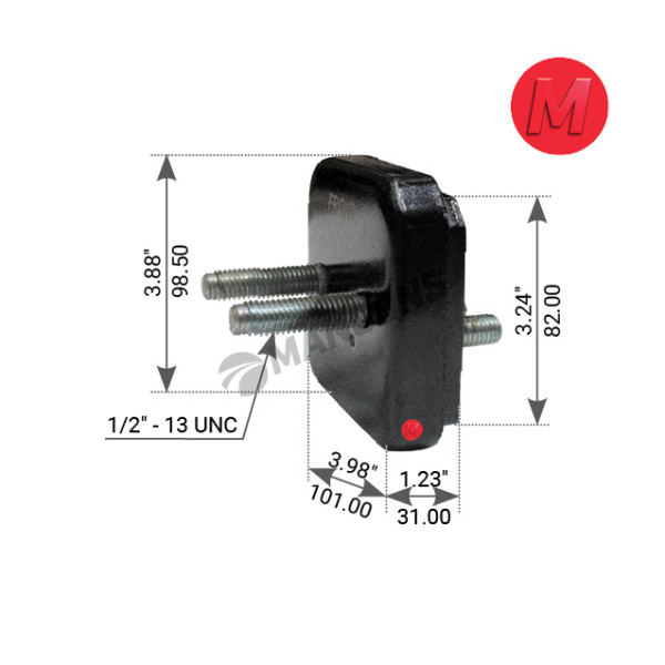 Image of Radiator Mount from MHD. Part number: 360.047