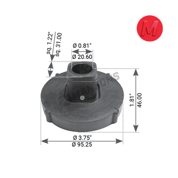 Image of Motor Mount from MHD. Part number: 360.053
