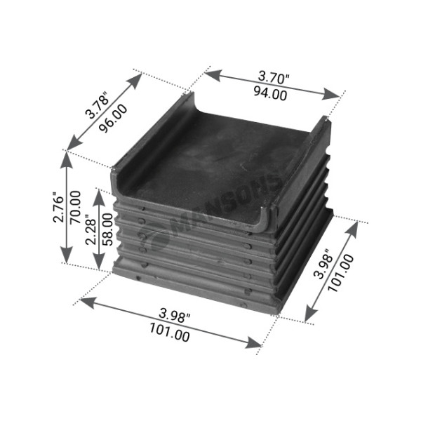 Image of Lower Pad, Spring Insulator from MHD. Part number: 360.057