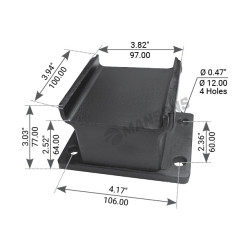Image of Bolster Spring Seat from MHD. Part number: 360.098