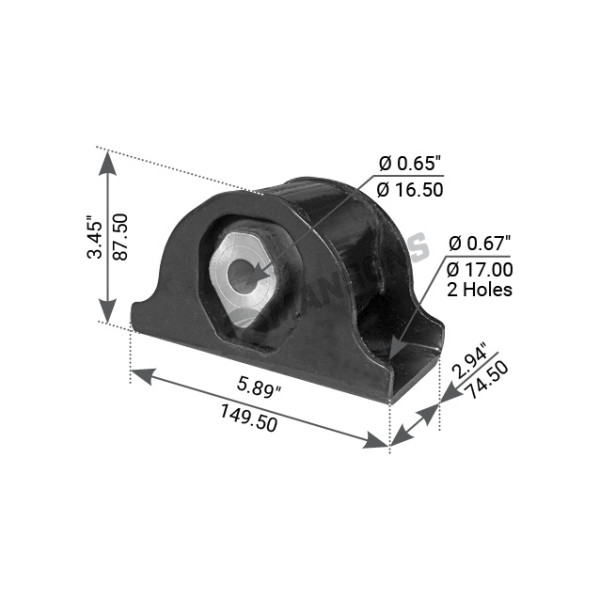 Image of Cabin Mount from MHD. Part number: 360.171