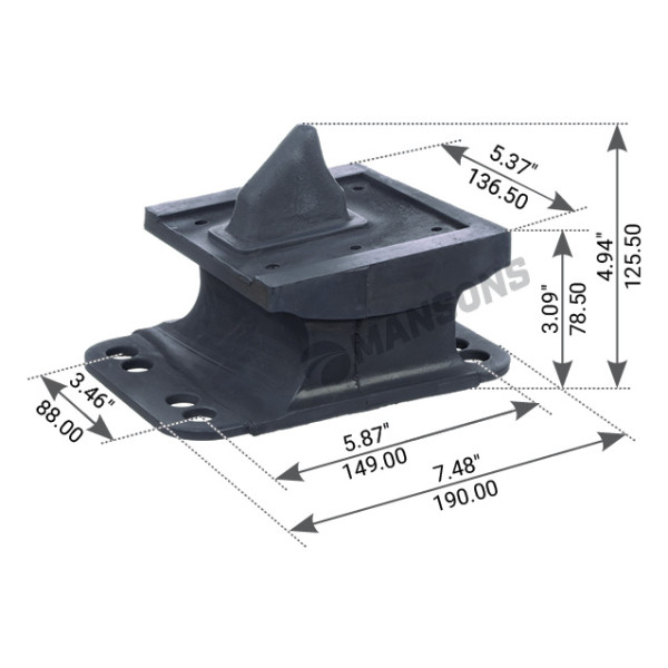 Image of Lower Spring Pad from MHD. Part number: 360.192
