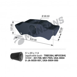 Image of Equalizer Shaft & Bushing Kit from MHD. Part number: 400.057