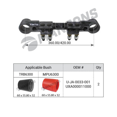 Image of Torque Arm Adjustable from MHD. Part number: 400.038