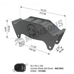 Image of Torque Rod Bush from MHD. Part number: 460.015