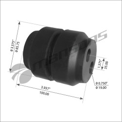 Image of Equalizer Bushing from MHD. Part number: 460.004