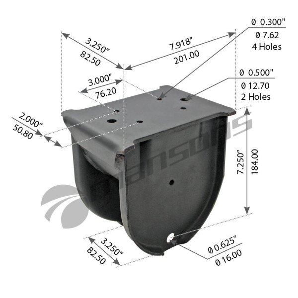 Image of Hanger,Rear from MHD. Part number: 460.039