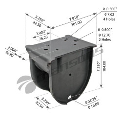 Image of Hanger,Rear from MHD. Part number: 460.039