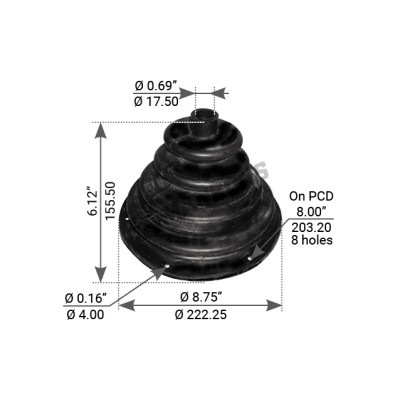 Image of Shifter Boot from MHD. Part number: 540.011