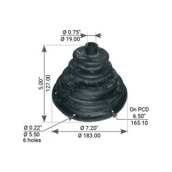 Image of Shifter Boot from MHD. Part number: 540.013