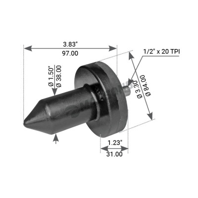 Image of Hood Pin from MHD. Part number: 540.014