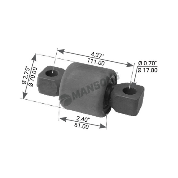 Image of Torque Rod Bush from MHD. Part number: 540.027