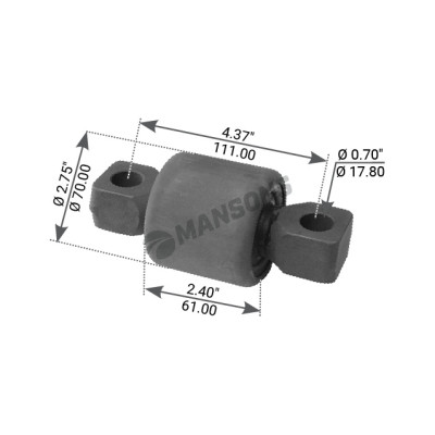 Image of Torque Rod Bush from MHD. Part number: 540.027