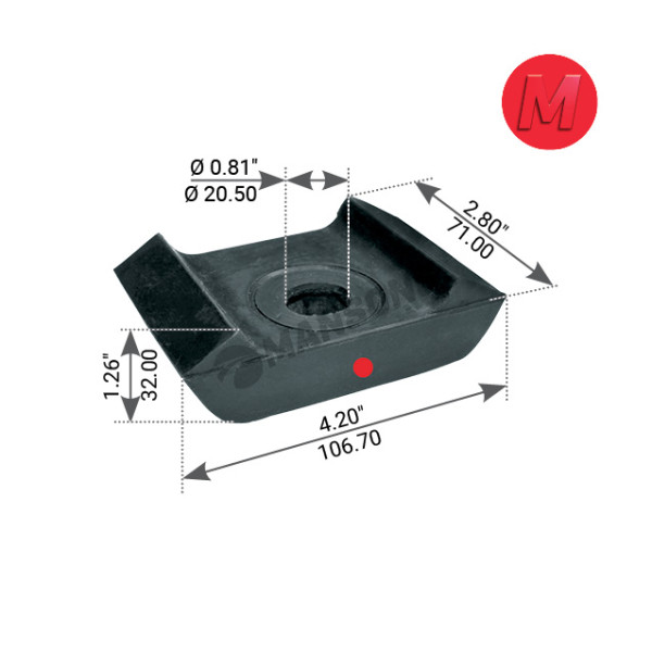 Image of Motor Mount from MHD. Part number: 540.034